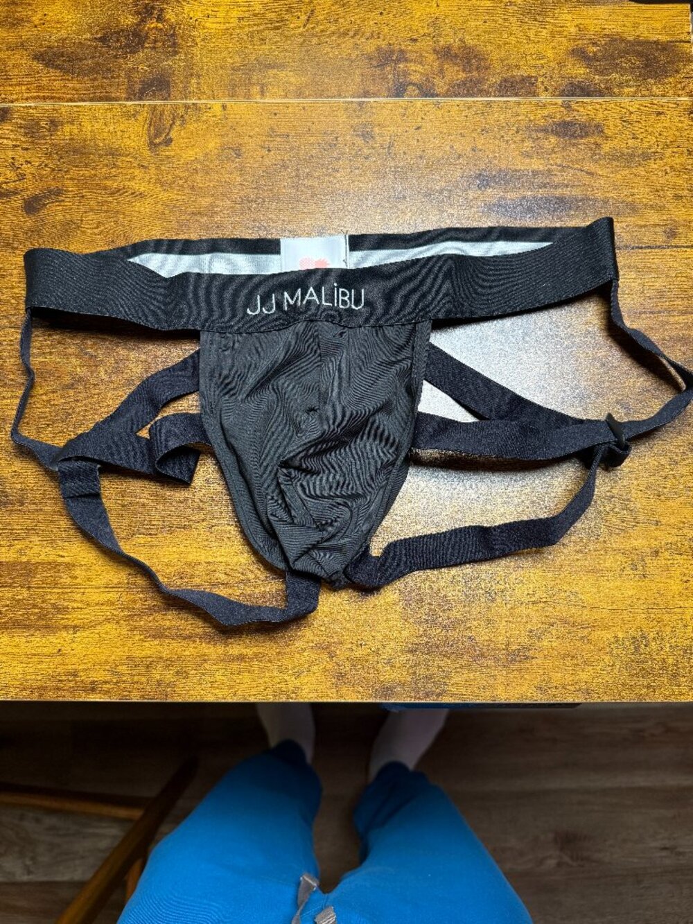 JJ Malibu: Host-or-Travel Adjustable Jock Thong - Black
